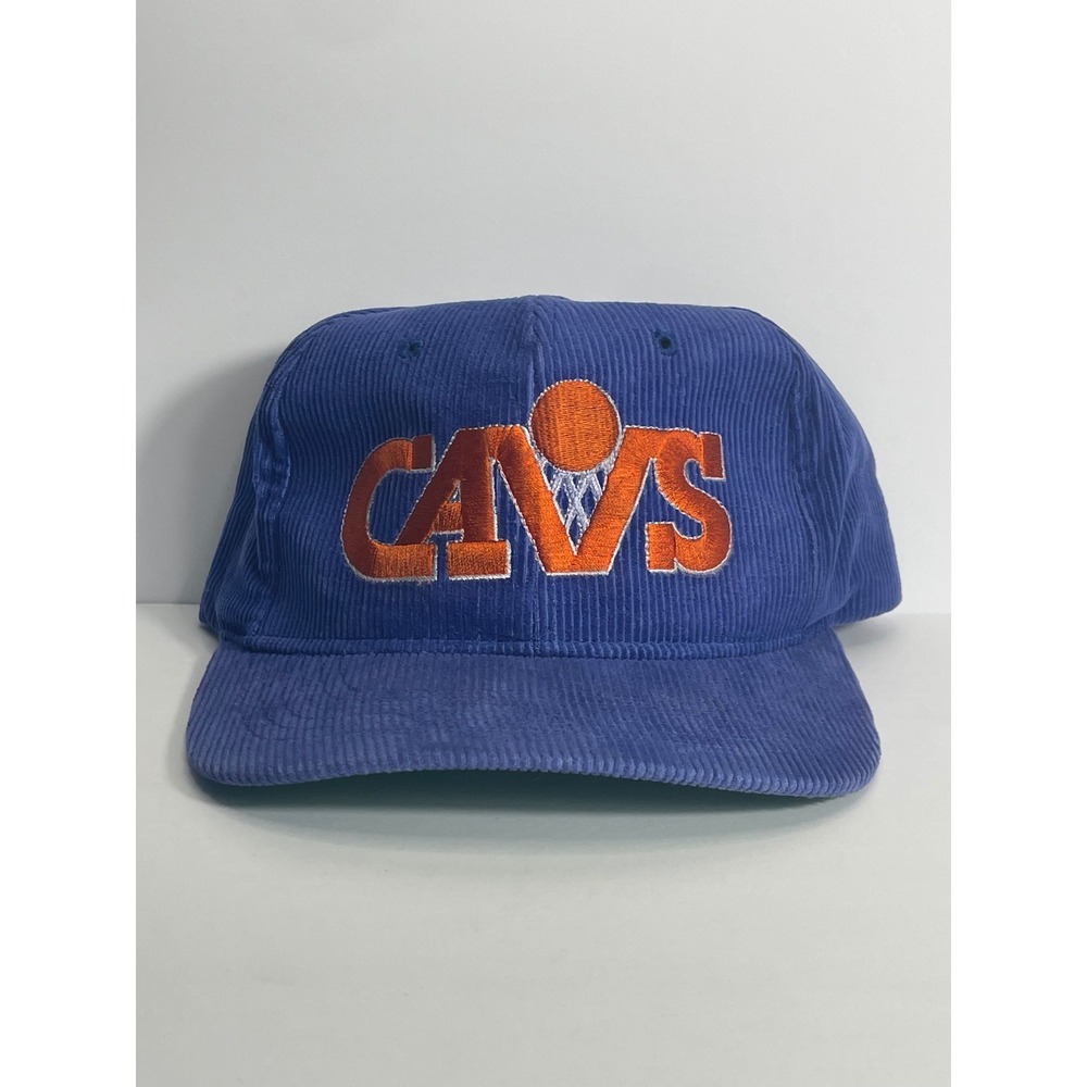 VTG Starter Cleveland Cavaliers Corduroy Snapback Hat Blue Orange NBA Cap NWOT